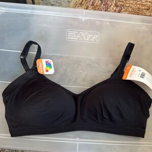 Warners Easy Does It Black Stretch Bra NWT Size Medium